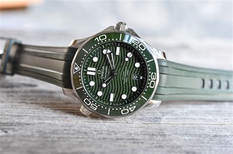 omega watch green dial square face|omega 300m diver watch.